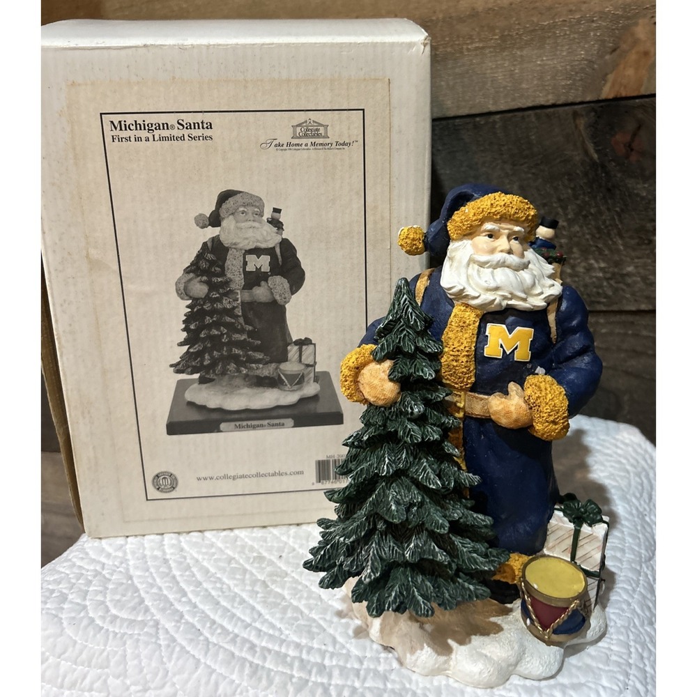 Michigan‎ Wolverines Santa Figure Memory Company NCAA Limited Series Christmas